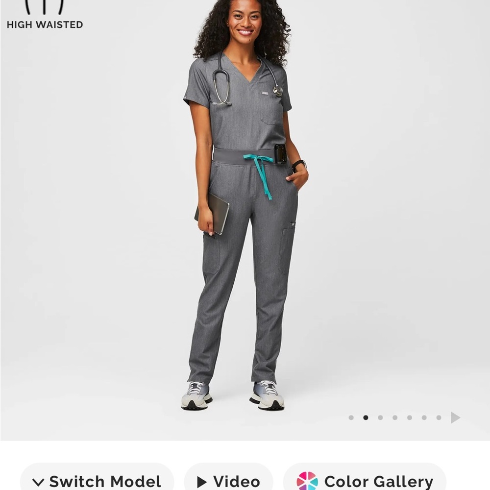 Figs Women's Gray Cargo Pants